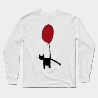 Cat and balloon Long Sleeve T-Shirt